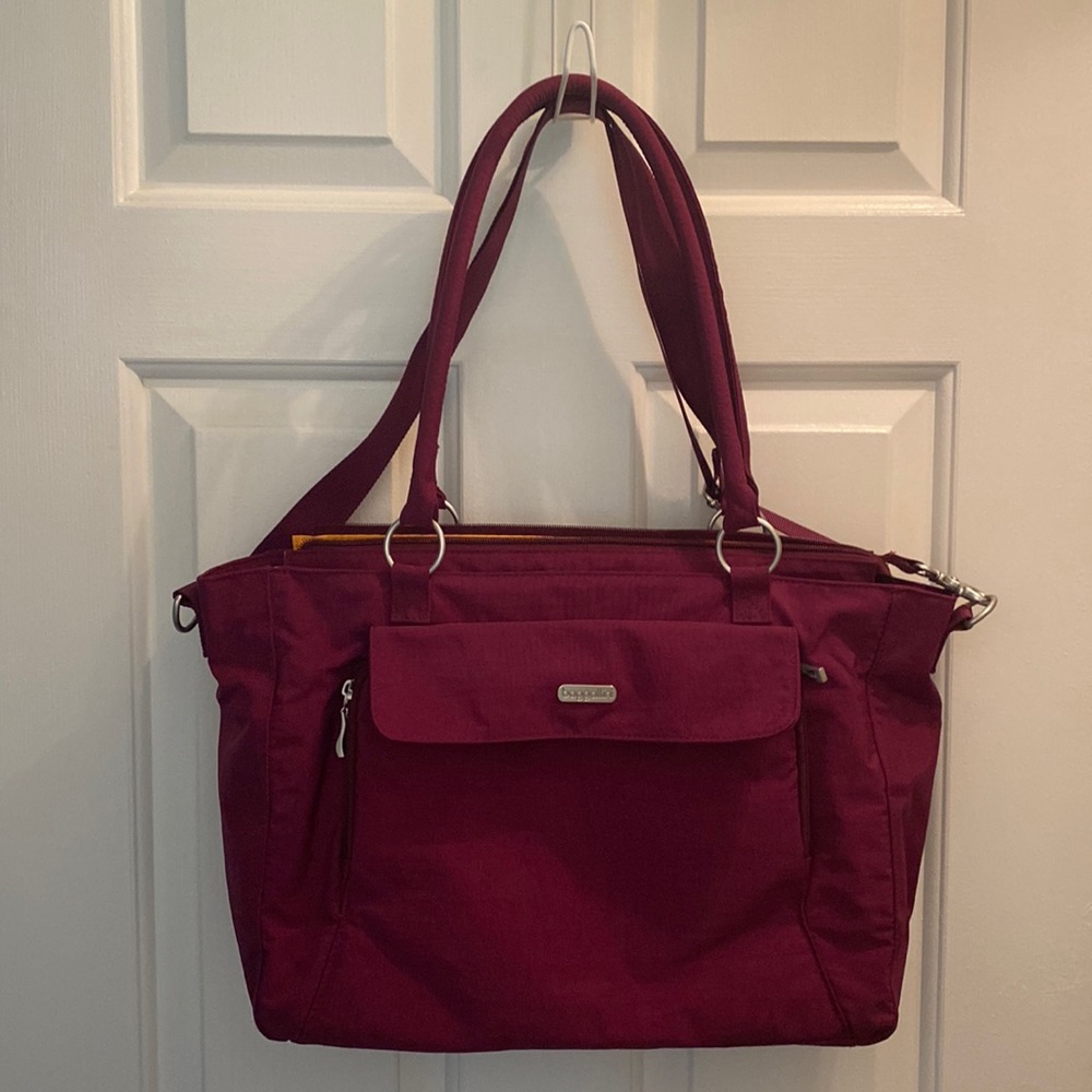 New Maroon/Yellow Baggallini Shoulder Bag